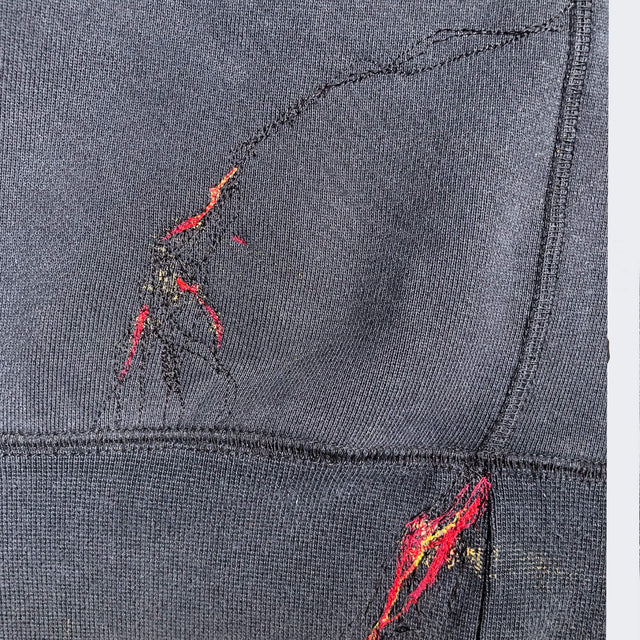 Stitching inspired by flowing lava